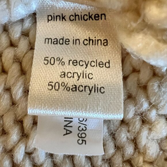 Pink Chicken Girls Holiday Sweater Cardigan Size 10Y Festive Holly Winter - Picture 6 of 6